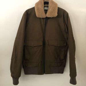 Vince Jacket removable shearling on collar